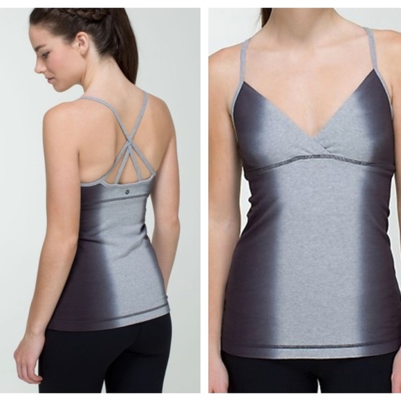 lululemon athletica Tops - LULULEMON Gray Ombré Strappy Tank Top